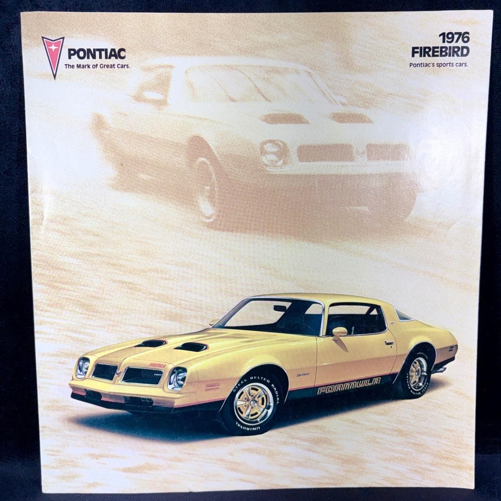 Vintage 1976 Pontiac Firebird Original Sales Brochure 6 pages.